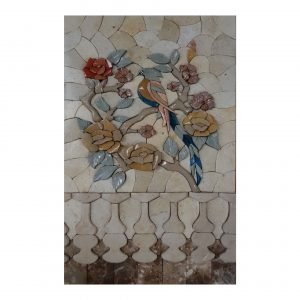 Bird Sitting On A Tree Marble Stone Mosaic Art
