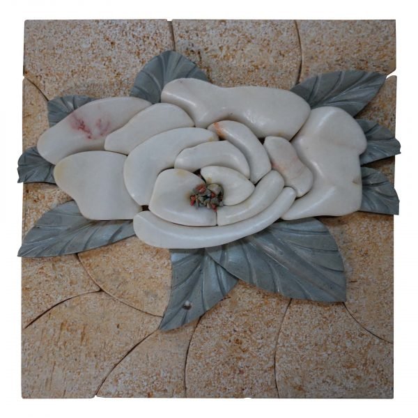 Camillia Flower Marble Stone Mosaic Art
