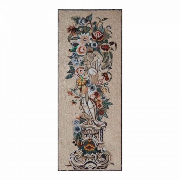 Flower Woman Marble Stone Mosaic Art