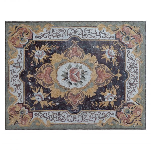 Square Floral Marble Stone Mosaic Art
