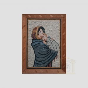 Virgin Mary and Jesus Marble Stone Mosaic Art