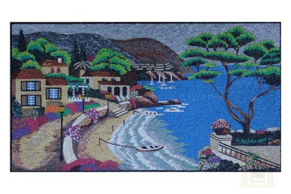 The Beach Marble Stone Mosaic Art - Image 3