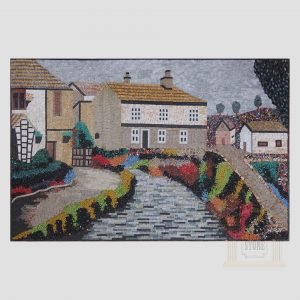 The village Marble Stone Mosaic Art