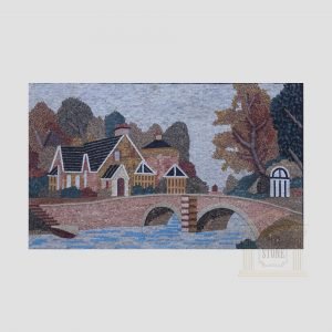 Over The River House Marble Stone Mosaic Art