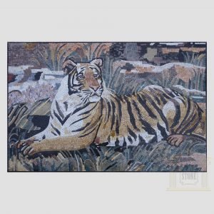 The Tiger Marble Stone Mosaic Art
