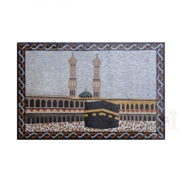 Makkeh Al-Mukarramah During Hajj Marble Stone Mosaic Art