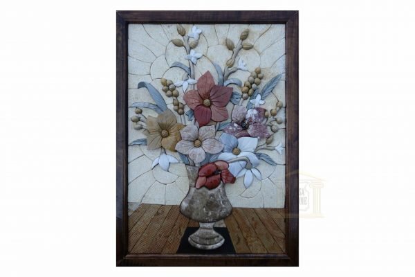 Left Table Flower Vase 3D Mosaic Art