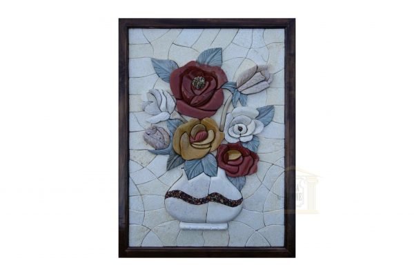 Single Stripe Flower Vase 3D Mosaic Art
