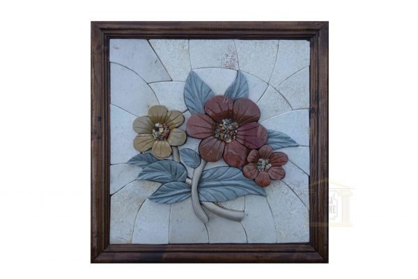 The Three Roses (Left) 3D Mosaic Art