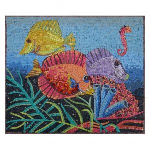 Underneath The Ocean Marble Stone Mosaic Art