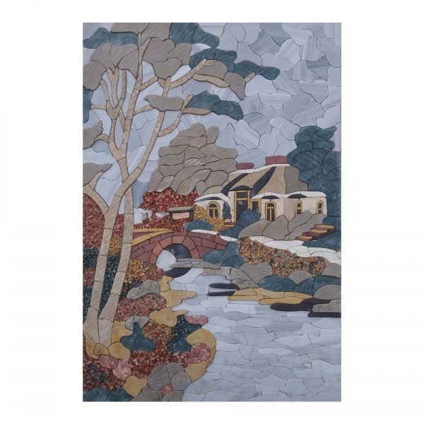 Next To The River Marble Stone Mosaic Art
