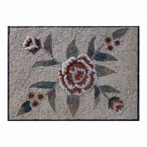 Romantic Smooth Multiple flower Cluster Marble Stone Mosaic Art
